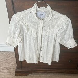 The Shirt by Rochelle Behrens White Eyelet Blouse